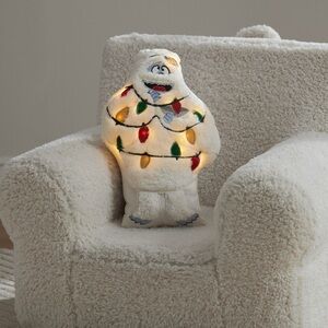 New Pottery Barn Kids Light-up Rudolph’s Bumble Holiday Lights Pillow Decor, 16”
